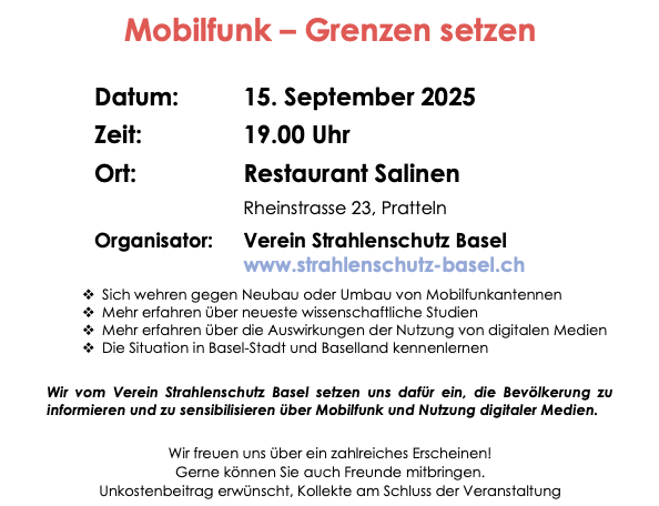 Informationsabend Mobilfunk