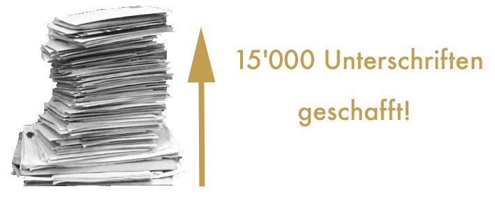 Unterschriftensammlung erfolgreich